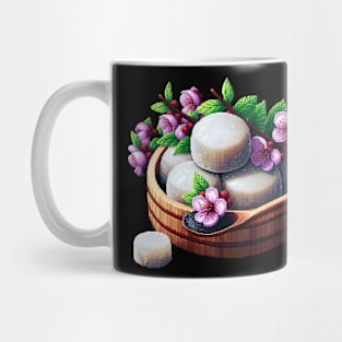 Mochi Pixel Flower Candy Rice Flour Japan Gift Mug